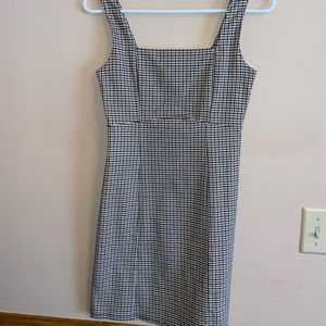 Brown patterned "overall dress" in Size S from Altar'd State.